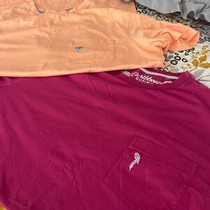Two men’s Supima cotton t shirts w a pocket